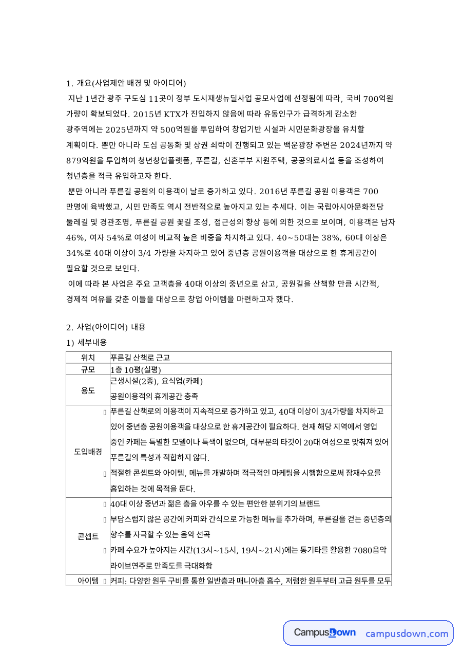 푸른길 산책로 근교 자료의 첫 페이지 미리보기