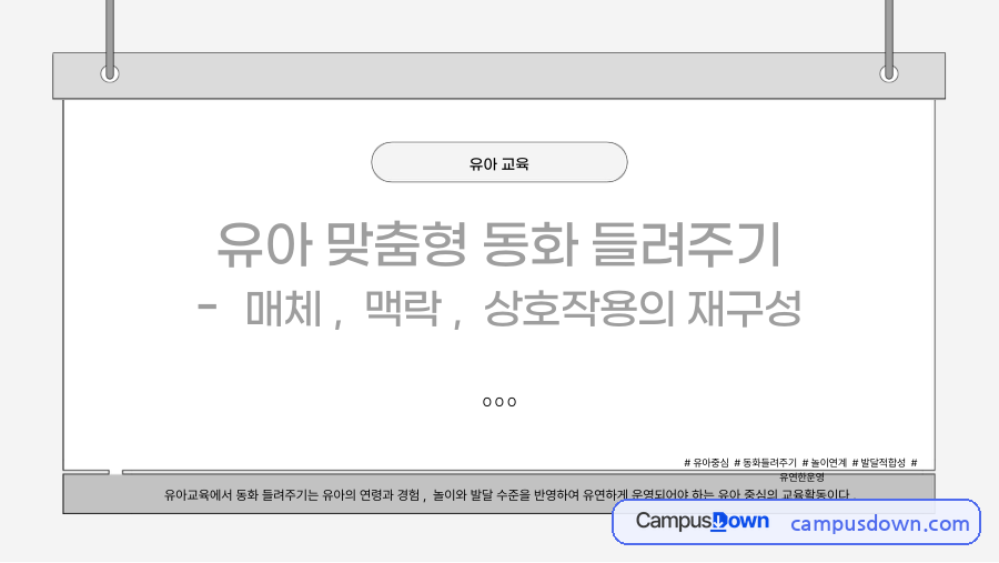 유아 맞춤형 동화 들려주기 – 매체·맥락·상호작용 자료의 첫 페이지 미리보기