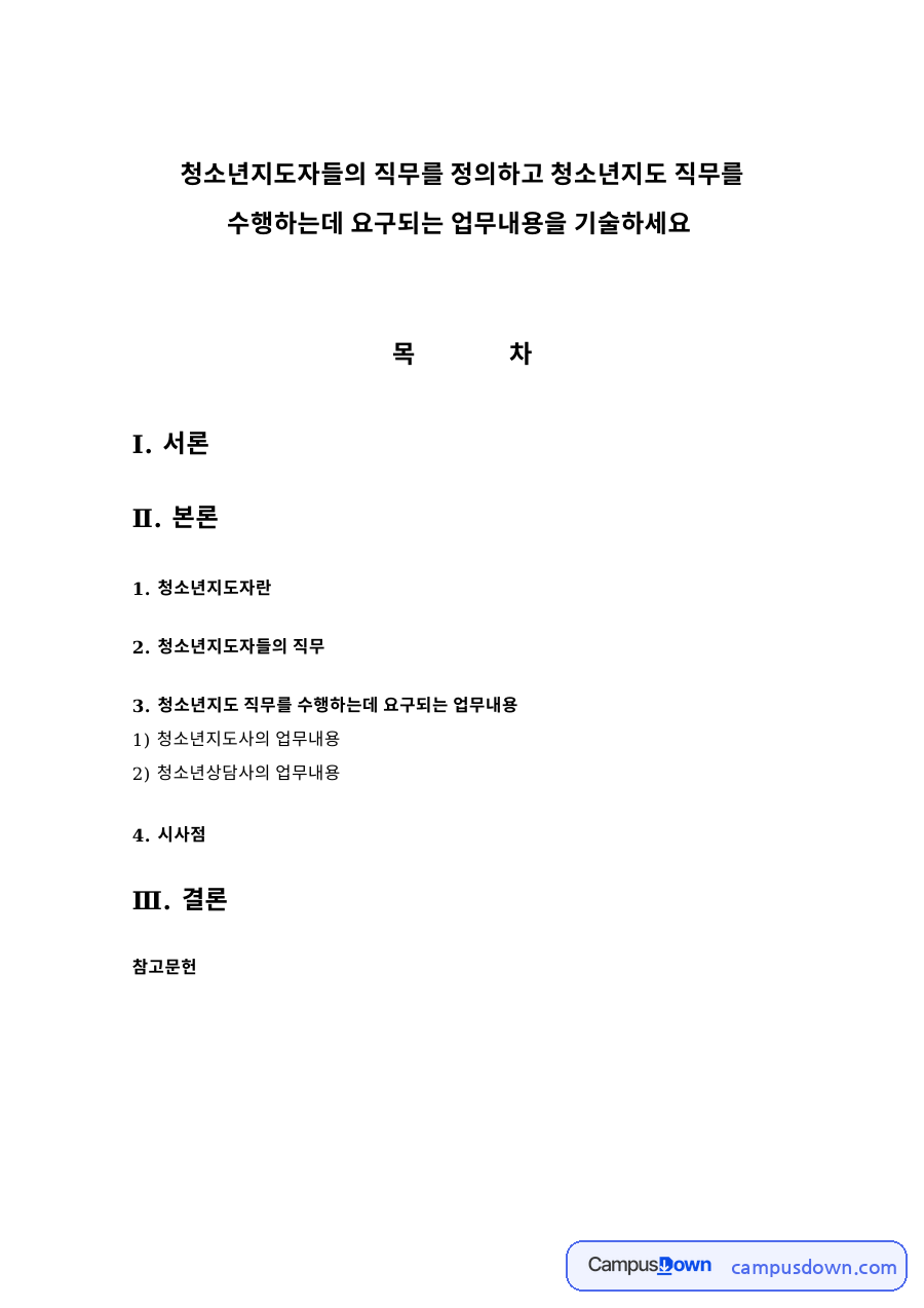 청소년지도자: 청소년지도사·청소년상담사 중심 핵심 내용 정리 자료의 첫 페이지 미리보기