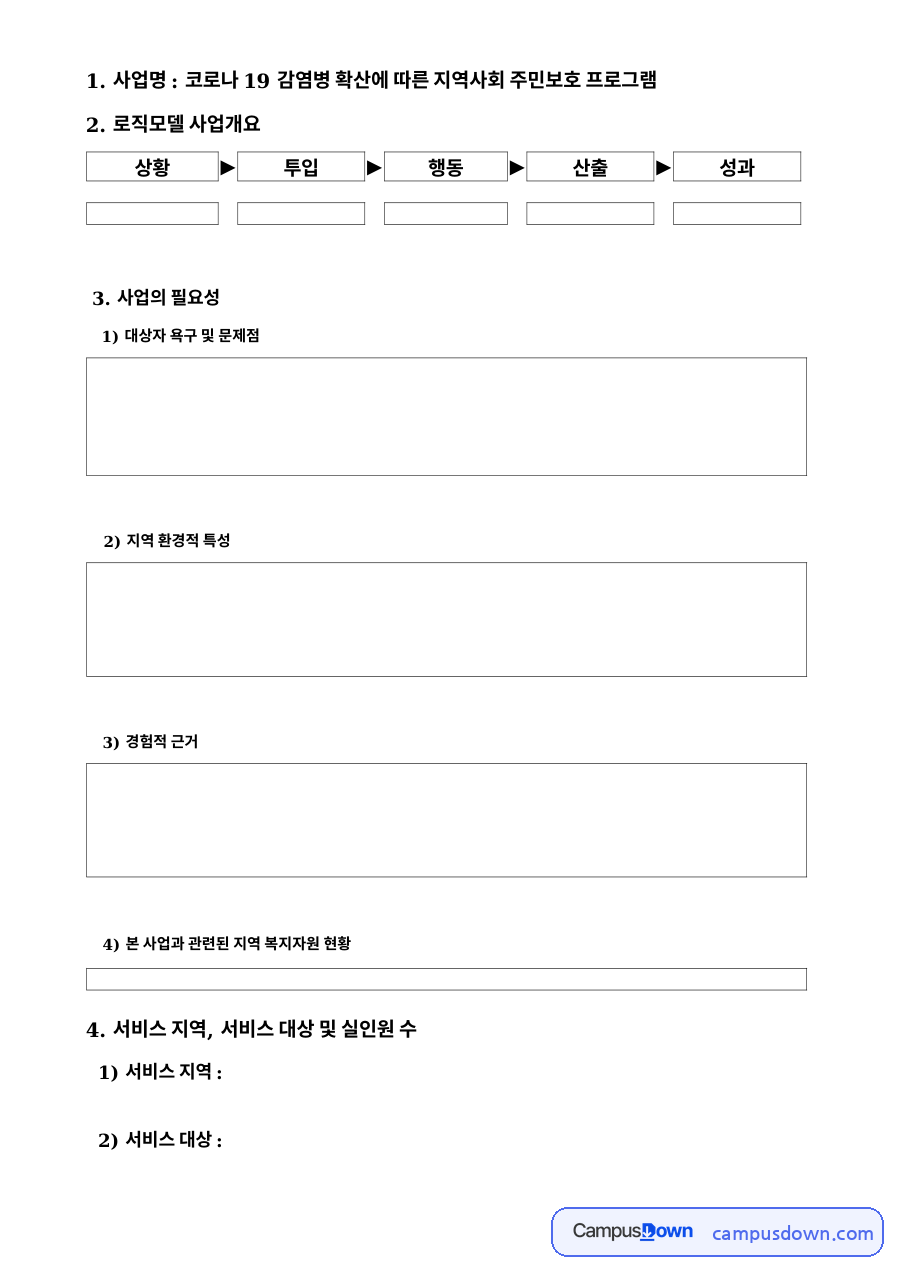 코로나 19 감염병 확산에 따른 지역사회 주민보호 핵심 내용 요약 정리 자료의 첫 페이지 미리보기