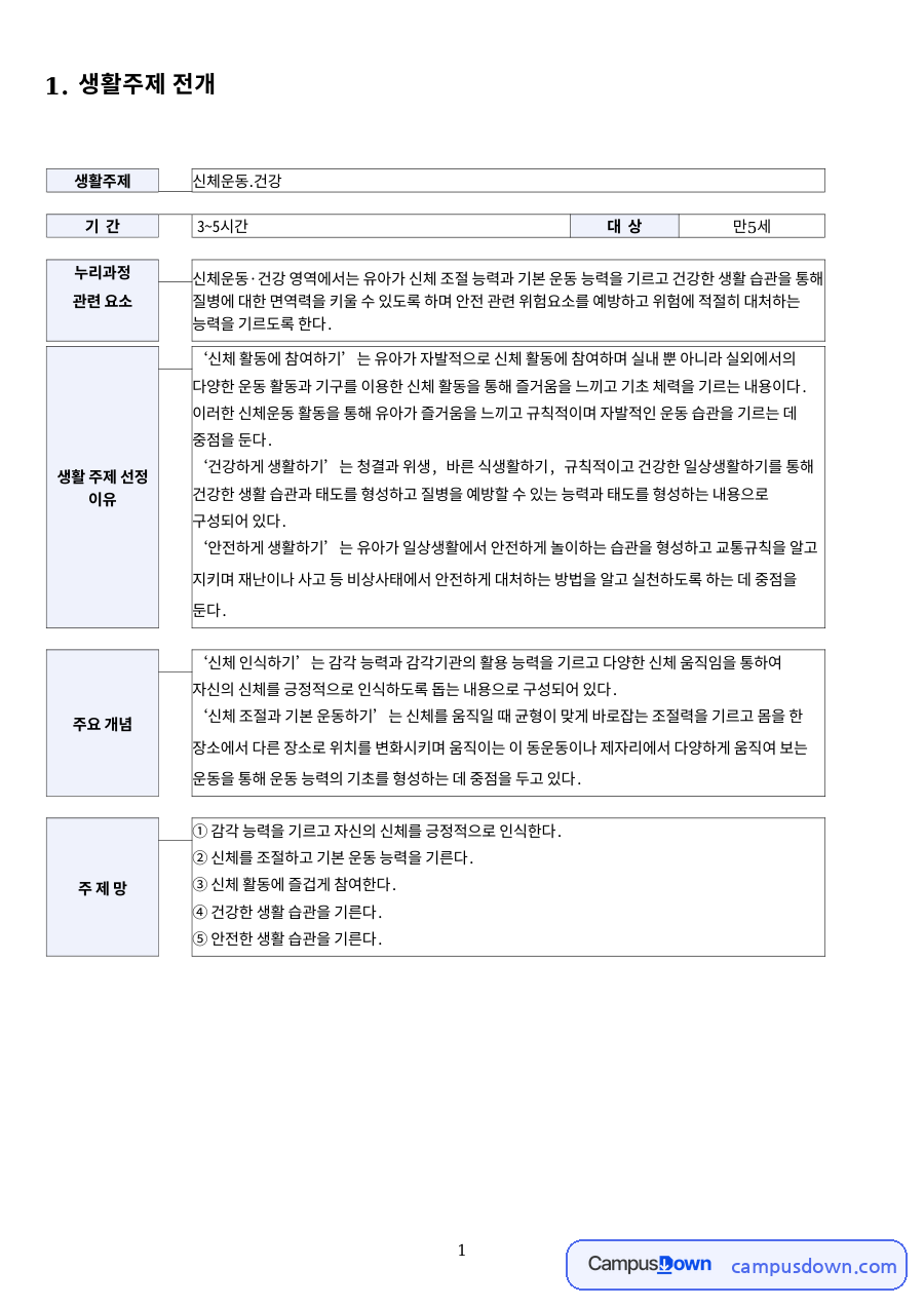 생활 주제 선정 이유 자료의 첫 페이지 미리보기