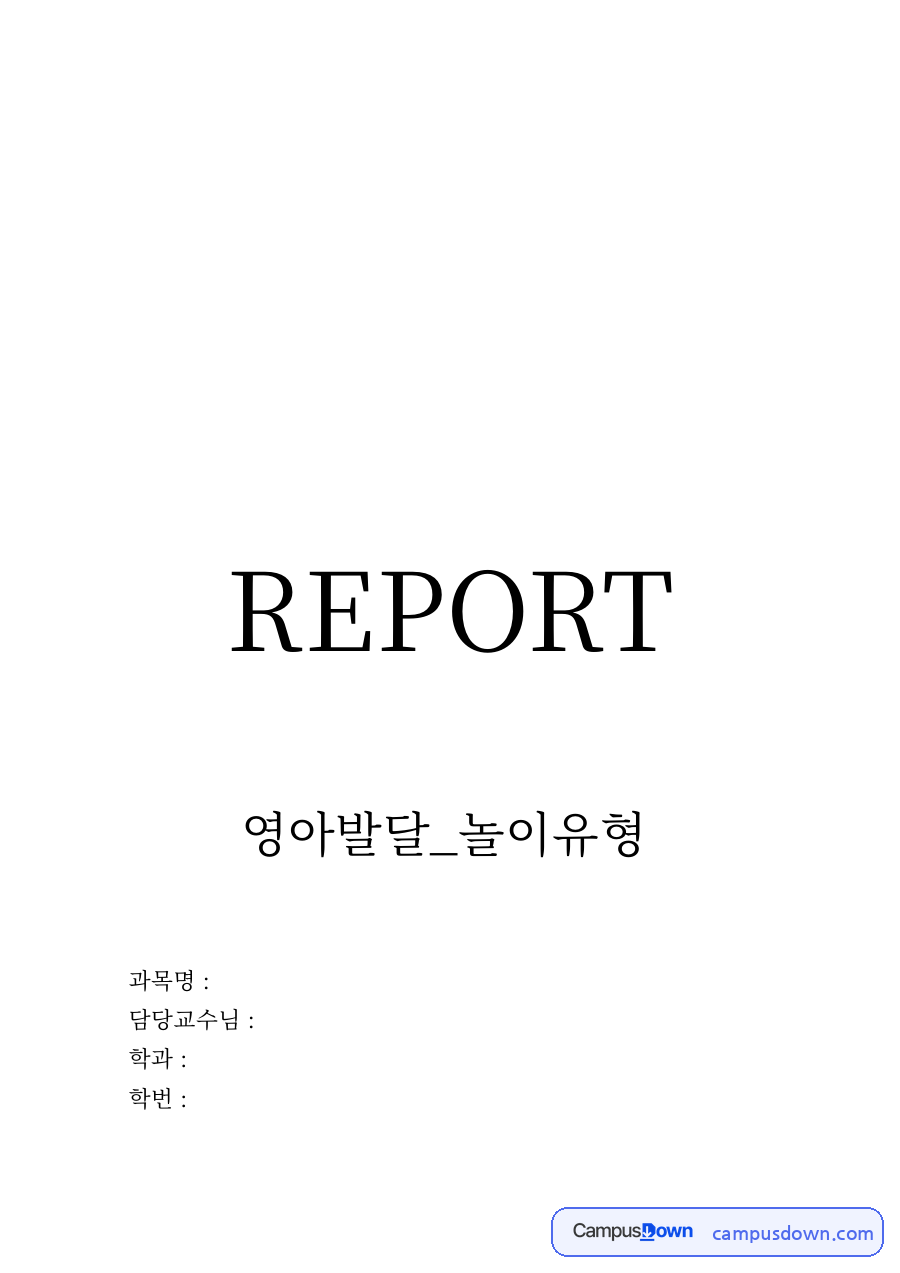 영아발달_놀이유형 자료의 첫 페이지 미리보기
