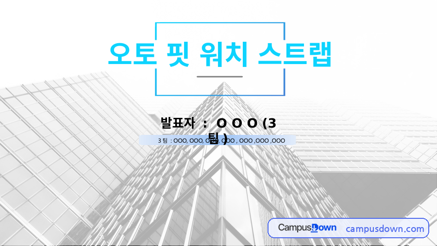 오토핏 워치스트랩 창업 아이디어 – 외부환경 분석 자료의 첫 페이지 미리보기
