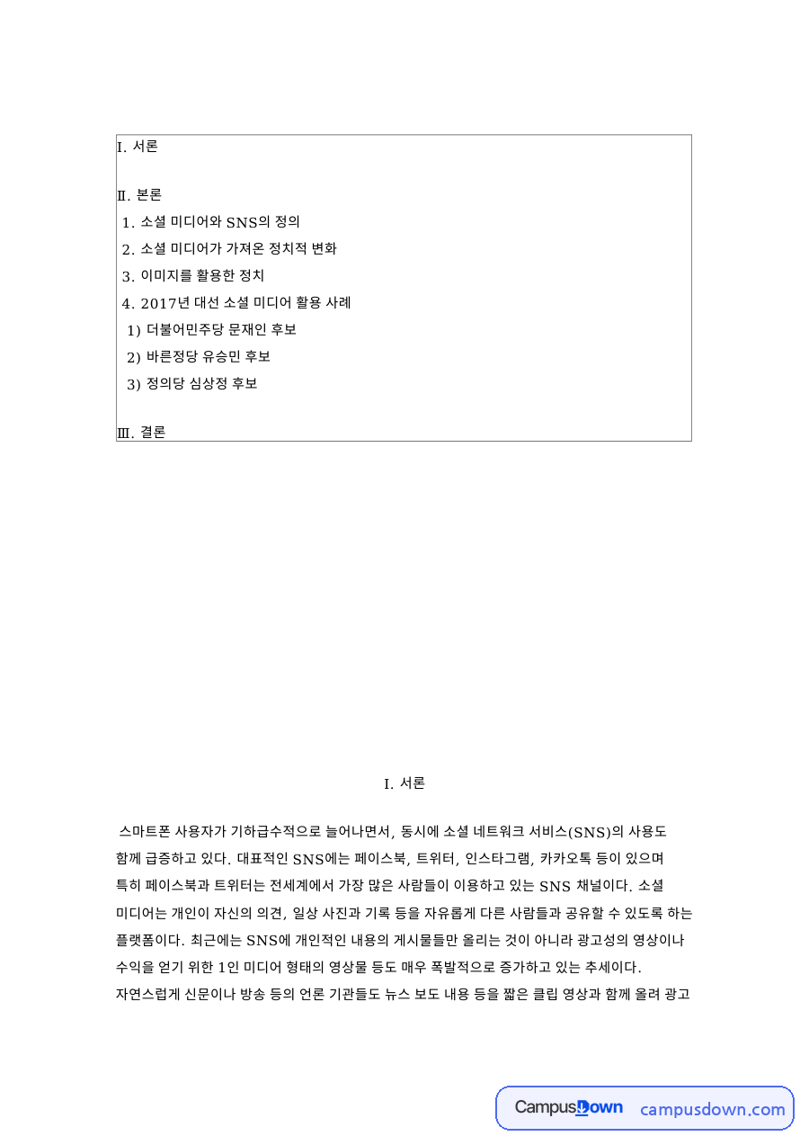 소셜 미디어와 SNS의 정과 이미지를 활용한 정치 자료의 첫 페이지 미리보기