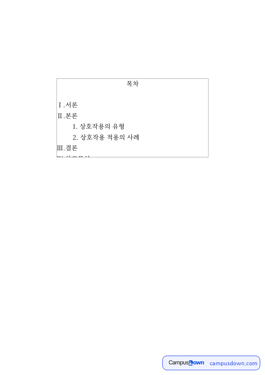 상호작용의 유형 자료의 첫 페이지 미리보기