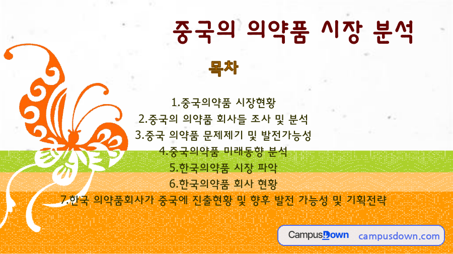 중국의의약품시장분석 자료의 첫 페이지 미리보기