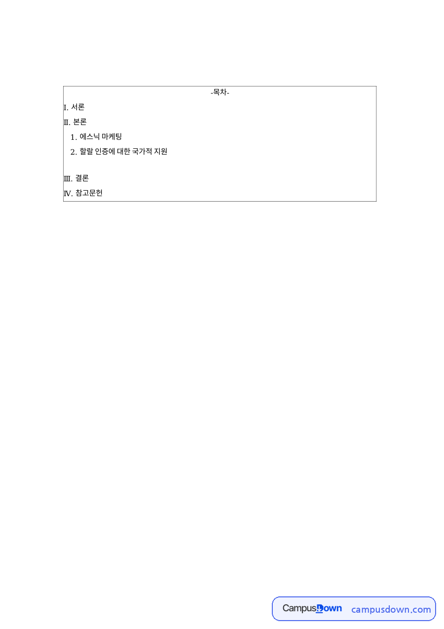 에스닉 마케팅: 할랄·화장품 중심 핵심 내용 정리 자료의 첫 페이지 미리보기