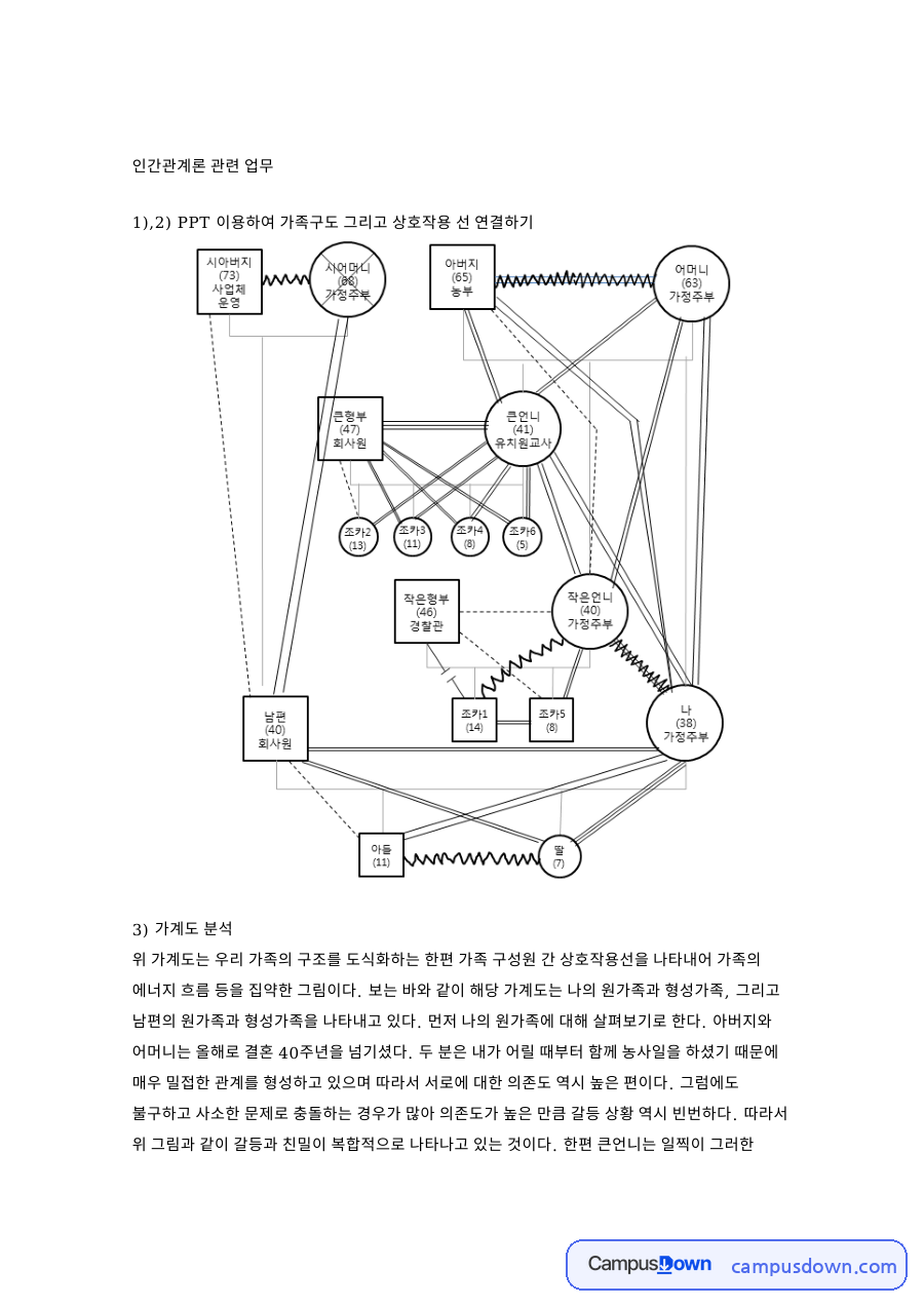 언니와 큰아들, 남편 관련 핵심 내용 요약 정리 자료의 첫 페이지 미리보기