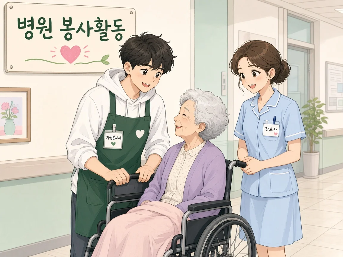 간호학과 지원동기 병원 봉사활동 경험 일러스트