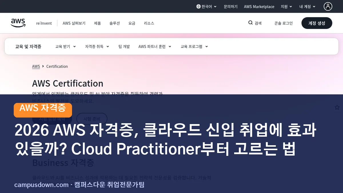 2026 AWS 자격증, 클라우드 신입 취업에 효과 있을까? Cloud Practitioner부터 고르는 법
