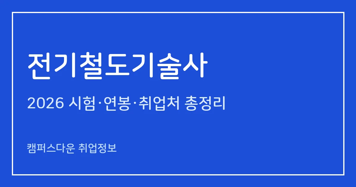 전기철도기술사 2026 총정리: 필기 논술 400분·면접, 응시료 67,800원·87,100원, 2025 합격률 필기 8.7%·면접 50%