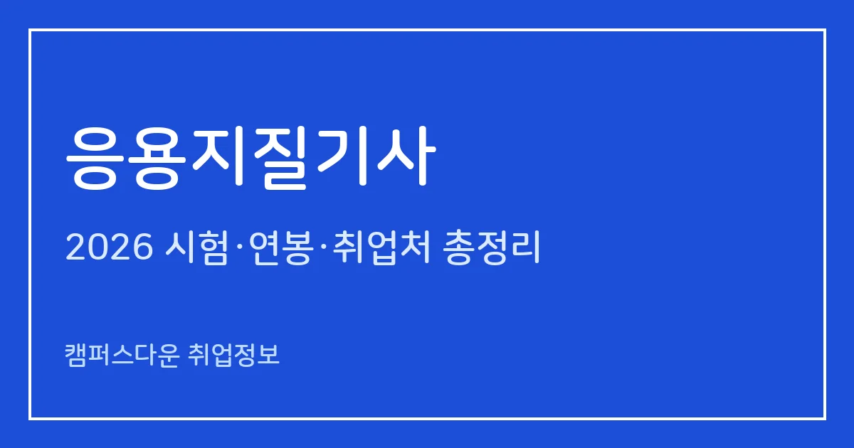 응용지질기사 2026 총정리: 필기 5과목·실기 필답형+작업형, 응시료 19,400원·45,000원, 합격률 44.8%·64.5%
