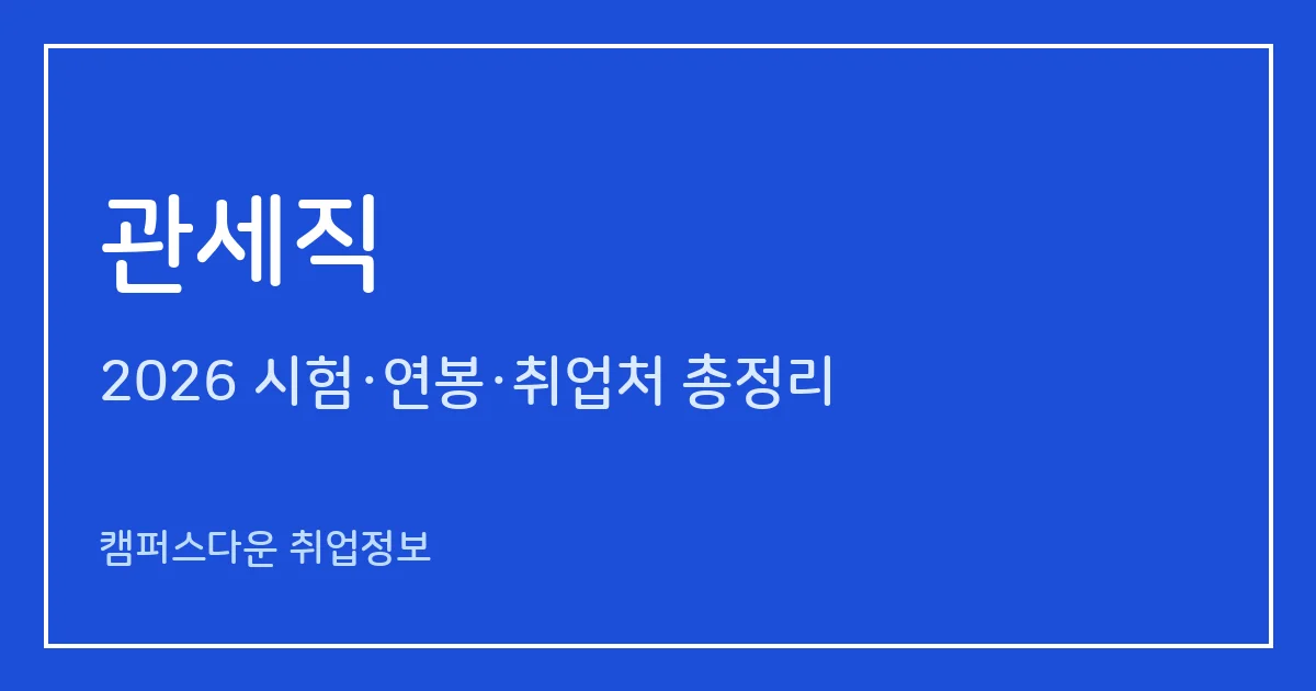 관세직 2026 총정리: 9급 국가직 과목(관세법개론, 회계원리), 선발인원 201명(일반 177·장애 18·저소득 6), 시험일정과 2027 한국사 변경