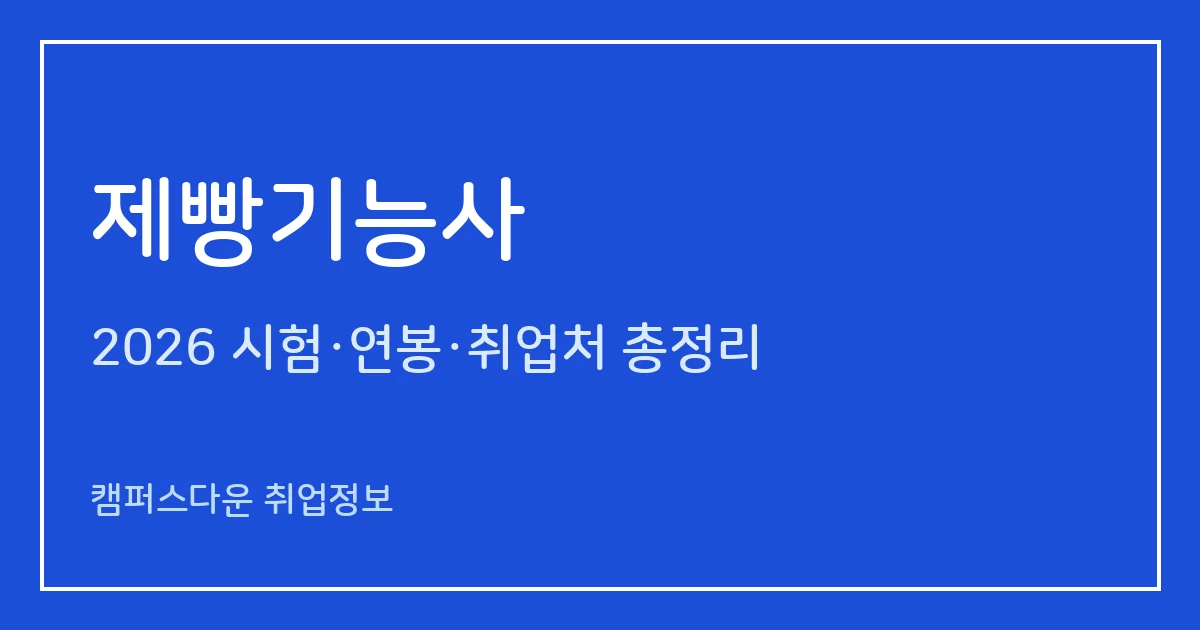 제빵기능사 2026: 필기 합격률 33.5%까지 하락, 응시료·실기 공개과제·제빵사 연봉과 취업처