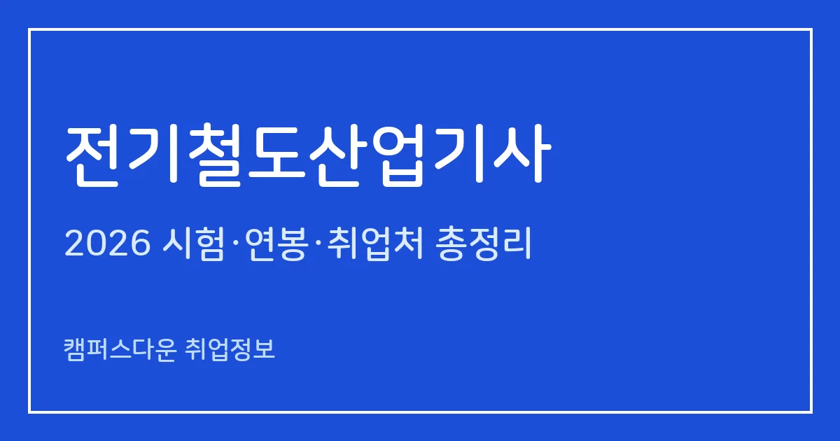 전기철도산업기사 2026 총정리: 필기 4과목·실기 필답형 2시간 30분, 응시료 19,400원·20,800원, 합격률 32.5%·69.4%