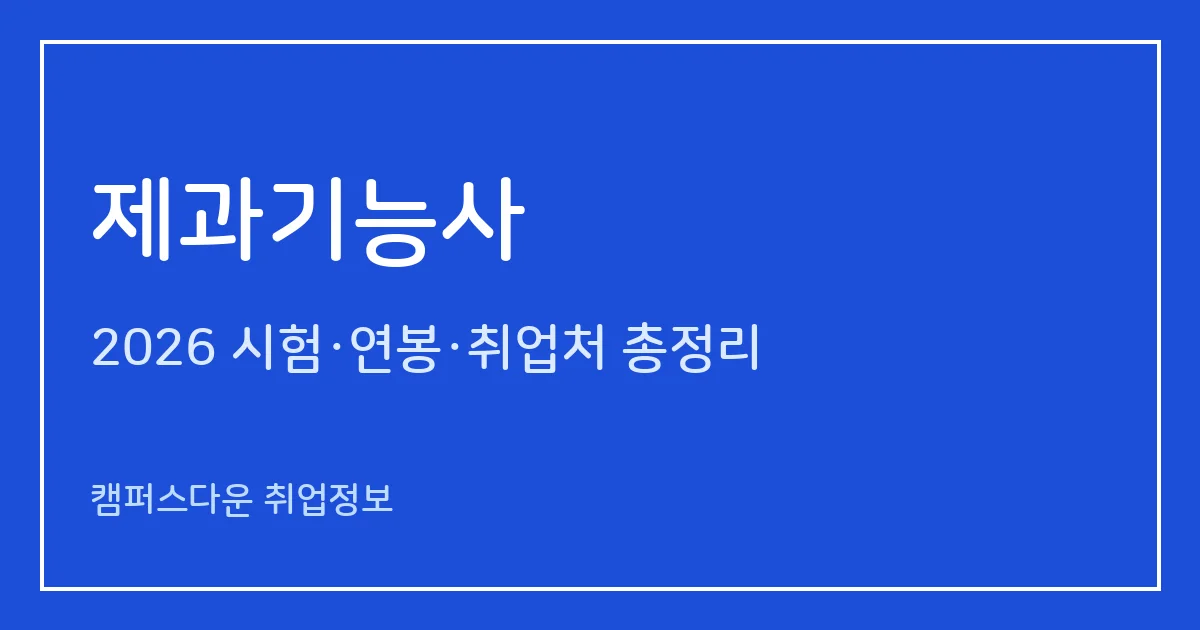 제과기능사 2026 총정리: 필기·실기 과목, 응시료, 합격률 33.6%·40.6%, 공개문제와 제과·제빵사 연봉