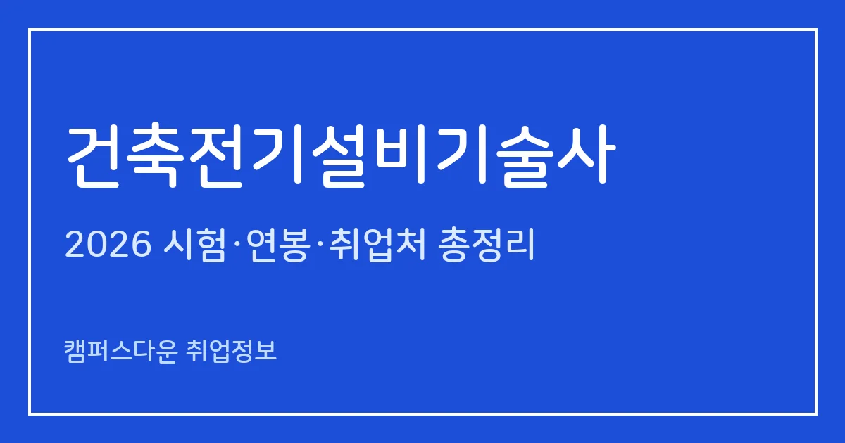 건축전기설비기술사 2026 총정리: 필기 논술 400분·면접, 응시료 67,800원·87,100원, 2025 합격률 필기 2.2%·면접 47.2%