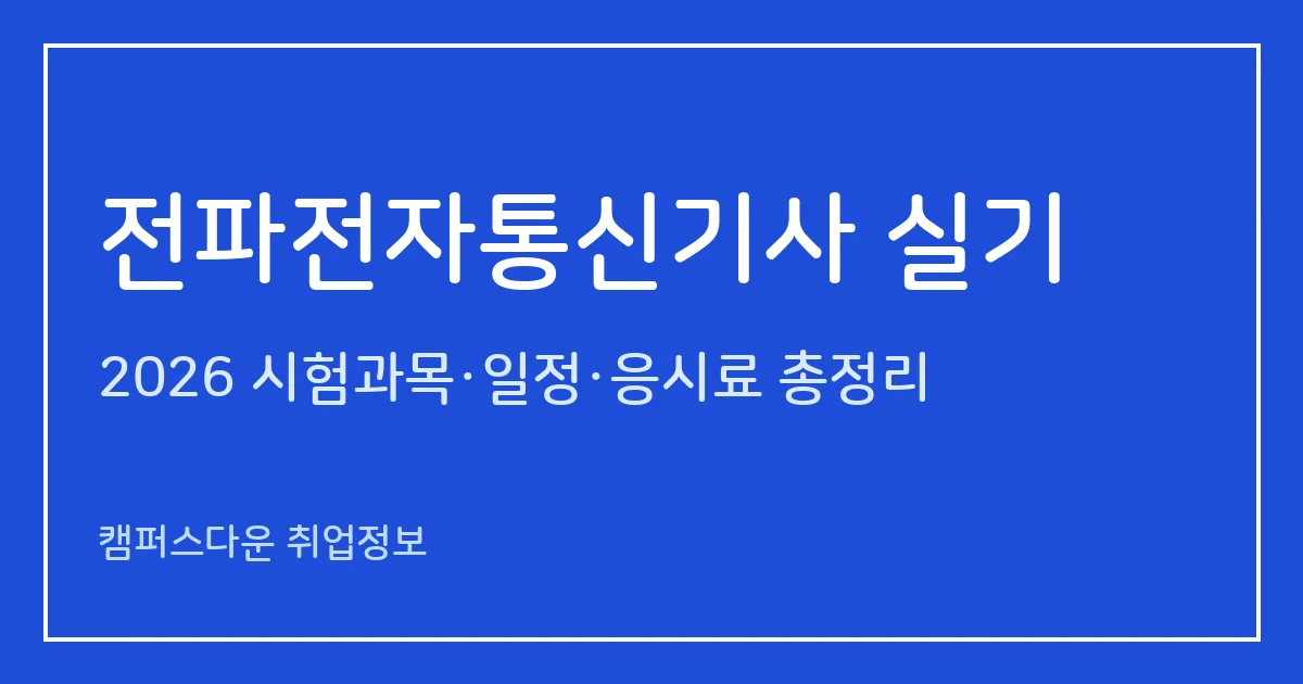 전파전자통신기사 실기 2026: 해상통신실무 1인 20분, 응시료 24,600원, 4회 10.31~11.2와 실기 합격률