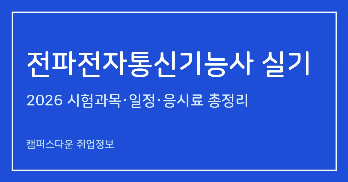 전파전자통신기능사 실기 2026: 해상통신실무 작업형 1인 23분, 응시료 21,000원, 4회 10.31~11.2와 실기 합격률