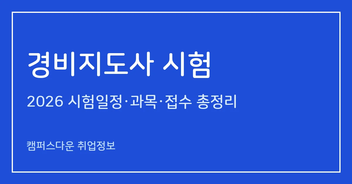 경비지도사 시험 2026: 제28회 11월 21일(토) 1·2차 같은 날, 과목·합격 기준과 발표 12.31