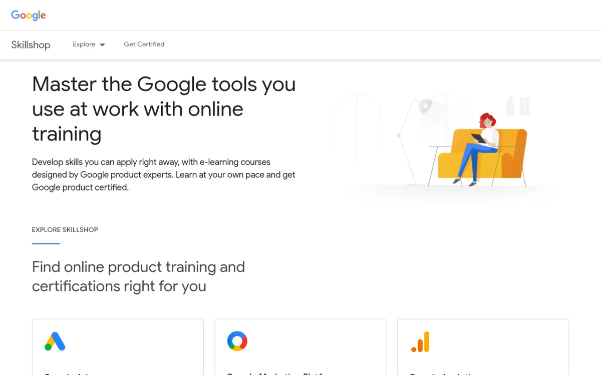 Google Skillshop 메인 페이지