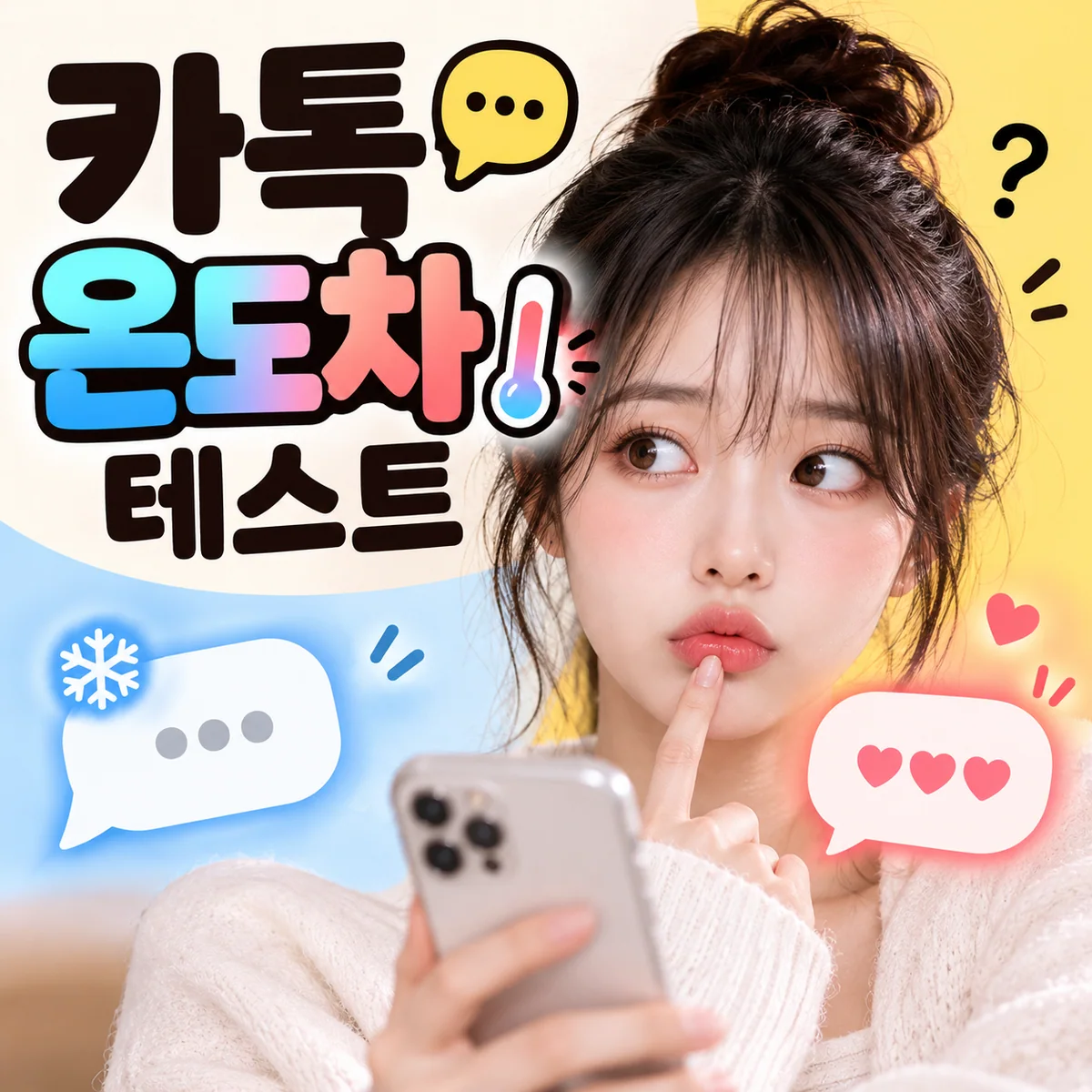 카톡 온도차 테스트｜답장은 차가운데 마음은 뜨거울 수도